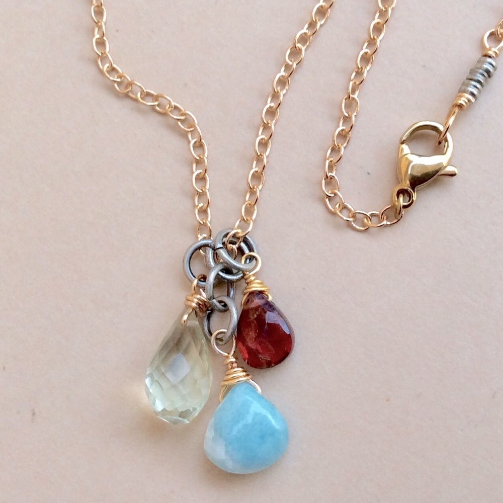 New Sundance charm Gemstone Necklace
